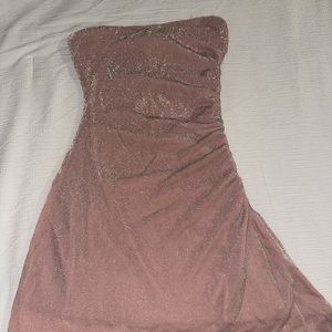 Strapless shimmery dress